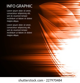 Dark orange Light Abstract Technology background for computer graphic website internet. text box. Brochure. card