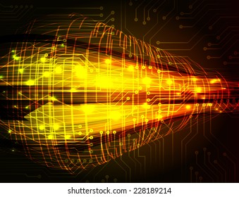 Dark orange Light Abstract Technology background for computer graphic website internet. circuit. text box. label. card.
