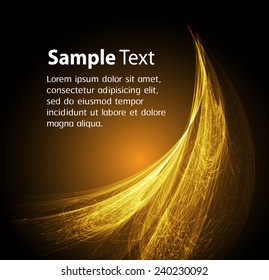 Dark orange Light Abstract Technology background for computer graphic website internet. text box. Brochure. card. wave