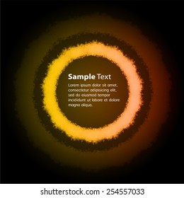 Dark orange Light Abstract Technology background for computer graphic website internet. text box. Brochure. card.