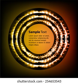 Dark orange Light Abstract Technology background for computer graphic website internet. text box. Brochure. card.
