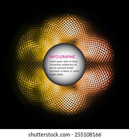 Dark orange Light Abstract Technology background for computer graphic website internet. text box. Brochure. card.