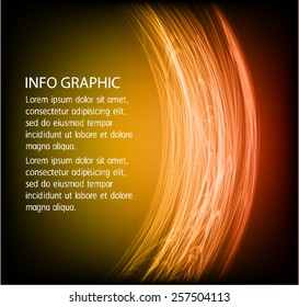 Dark orange Light Abstract Technology background for computer graphic website internet. text box. Brochure. card.