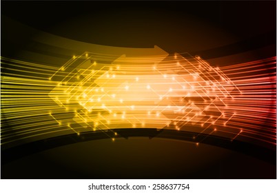 Dark orange Light Abstract Technology background for computer graphic website internet. circuit board. card