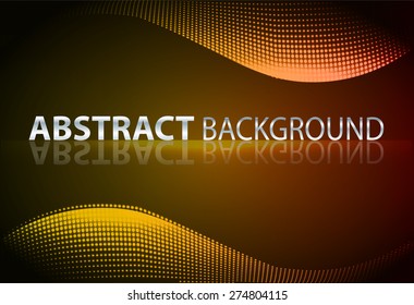 dark orange Light Abstract Technology background computer graphic website internet and business. vector illustration. text box. Brochure. card. banner flyer magazine. Design label.