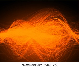 Dark orange Light Abstract Technology background for computer graphic website internet and business. text box. Brochure. card. wave. draw