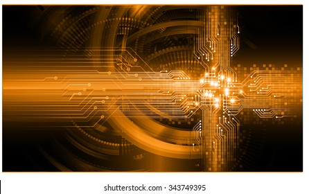 Dark Orange Light Abstract Technology Background Stock Vector (Royalty ...