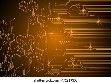 dark orange Light Abstract Technology background for computer graphic website internet and business. circuit. vector illustration. abstract. infographics. motion move blur.neon. pixel