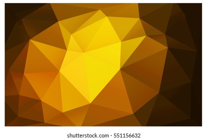 Dark Orange Low poly crystal background. Polygon design pattern. Low poly vector illustration, low polygon background.