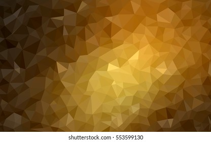Dark Orange Low poly crystal background. Polygon design pattern. Low poly vector illustration, low polygon background.