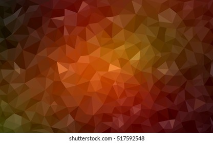 Dark orange low poly template. A completely new color illustration in a vague style. A new texture for your design.