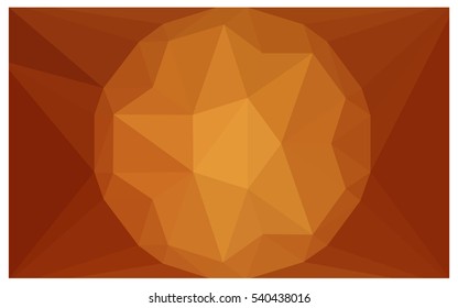 Dark Orange modern geometrical abstract background. Texture, seamless background. Geometric background in Origami style with gradient. 