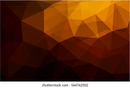 Dark Orange modern geometrical abstract background. Texture, seamless background. Geometric background in Origami style with gradient. 