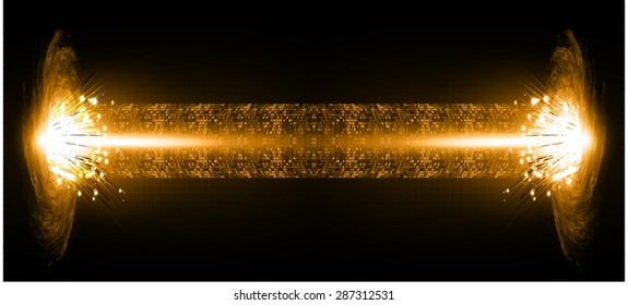 Dark orange neon grow light Abstract Technology background for computer graphic website internet and business. circuit. illustration. infographics. ray. bright. pixel. Spark.