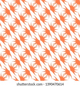 Dark orange on a white background. Seamless pattern. Abstract vector.