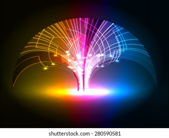 Dark orange pink Blue light Abstract background. dark red color Light Abstract Technology background for computer graphic website internet and business. circuit. illustration. infographics. ray