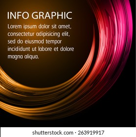 Dark orange pink color Light Abstract Technology background for computer graphic website internet and business. text box. Brochure. card. wave. banner. label. curve