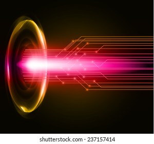 Dark orange pink Light Abstract Technology background for computer graphic website internet.