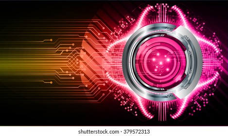 dark orange pink Light Abstract Technology background for computer graphic website internet and business. circuit. illustration. digital. infographics. binary code background. eye scan virus. spark