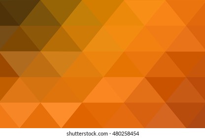 Dark orange polygon abstract background. A sample with polygonal shapes. The template can be used as a background for cell phones.