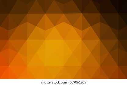 Dark orange polygon abstract background. Colorful abstract illustration with gradient. The completely new template can be used for your brand book.