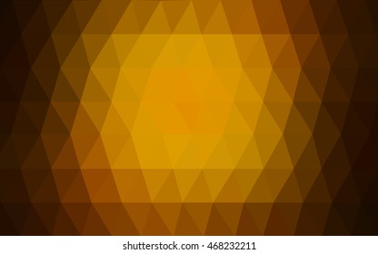 Dark orange polygon abstract template. A sample with polygonal shapes. The completely new template can be used for your brand book.