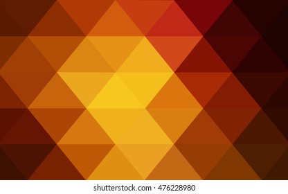 Dark orange polygon abstract template. Modern geometrical abstract illustration with gradient. The best triangular design for your business.