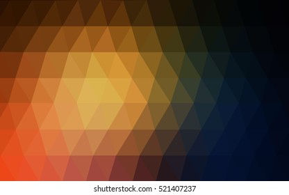 Dark orange polygon abstract template. Creative illustration in halftone style with gradient. The polygonal design can be used for your web site.