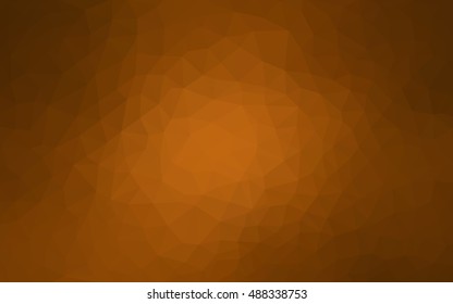 Dark orange polygonal background. Brand-new colored illustration in blurry style with gradient. The polygonal design can be used for your web site.