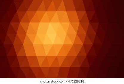 Dark orange polygonal background. Creative illustration in halftone style with gradient. The polygonal design can be used for your web site.