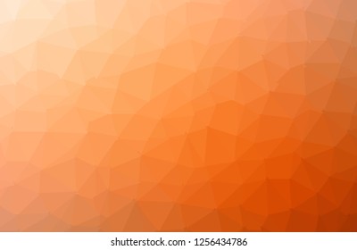 Dark Orange polygonal illustration, which consist of triangles. Triangular design for your business. Creative geometric background in Origami style with gradient