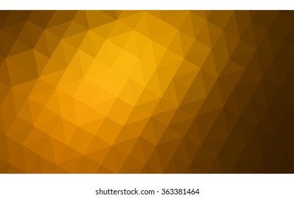 Dark orange polygonal illustration, which consist of triangles. Geometric background in Origami style with gradient. Triangular design for your business in vector.