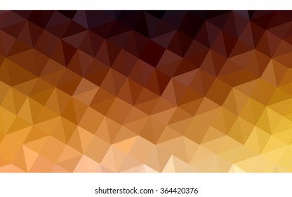 Dark orange polygonal illustration, which consist of triangles. Geometric background in Origami style with gradient. Triangular design for your business in vector.