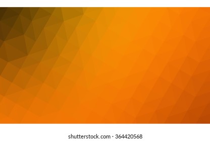Dark orange polygonal illustration, which consist of triangles. Geometric background in Origami style with gradient. Triangular design for your business in vector.
