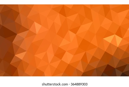 Dark orange polygonal illustration, which consist of triangles. Geometric background in Origami style with gradient. Triangular design for your business in vector.