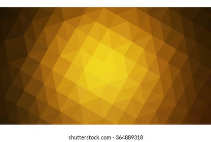 Dark orange polygonal illustration, which consist of triangles. Geometric background in Origami style with gradient. Triangular design for your business in vector.