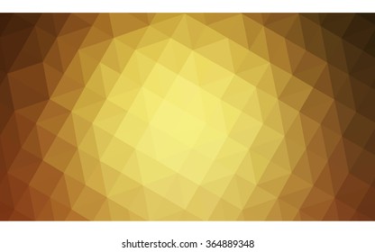 Dark orange polygonal illustration, which consist of triangles. Geometric background in Origami style with gradient. Triangular design for your business in vector.