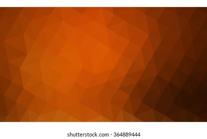 Dark orange polygonal illustration, which consist of triangles. Geometric background in Origami style with gradient. Triangular design for your business in vector.