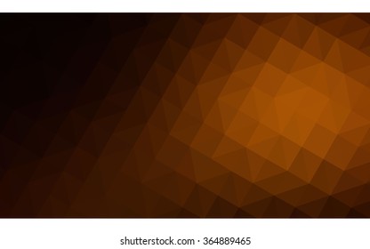 Dark orange polygonal illustration, which consist of triangles. Geometric background in Origami style with gradient. Triangular design for your business in vector.