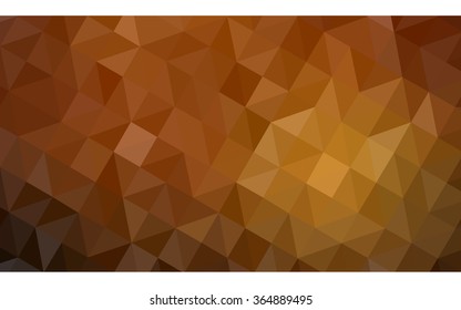Dark orange polygonal illustration, which consist of triangles. Geometric background in Origami style with gradient. Triangular design for your business in vector.