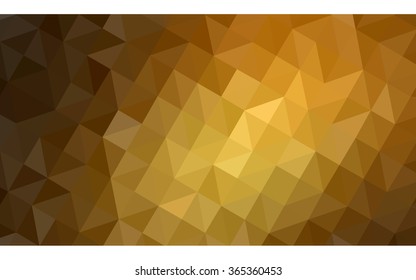 Dark orange polygonal illustration, which consist of triangles. Geometric background in Origami style with gradient. Triangular design for your business in vector.
