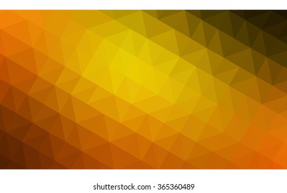 Dark orange polygonal illustration, which consist of triangles. Geometric background in Origami style with gradient. Triangular design for your business in vector.