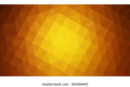 Dark orange polygonal illustration, which consist of triangles. Geometric background in Origami style with gradient. Triangular design for your business in vector.