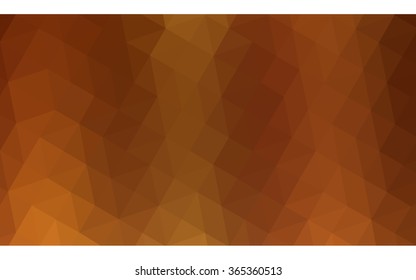 Dark orange polygonal illustration, which consist of triangles. Geometric background in Origami style with gradient. Triangular design for your business in vector.