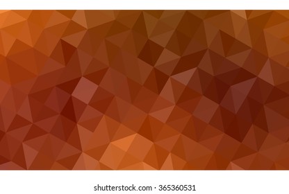 Dark orange polygonal illustration, which consist of triangles. Geometric background in Origami style with gradient. Triangular design for your business in vector.