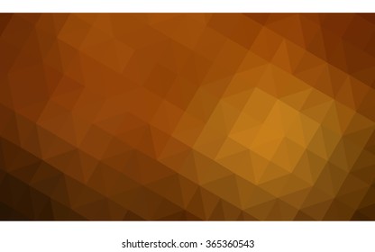 Dark orange polygonal illustration, which consist of triangles. Geometric background in Origami style with gradient. Triangular design for your business in vector.