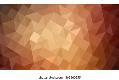Dark orange polygonal illustration, which consist of triangles. Geometric background in Origami style with gradient. Triangular design for your business in vector.