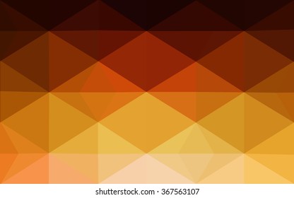 Dark orange polygonal illustration, which consist of triangles. Geometric background in Origami style with gradient. Triangular design for your business.