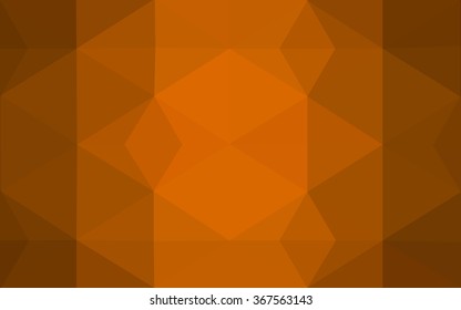 Dark orange polygonal illustration, which consist of triangles. Geometric background in Origami style with gradient. Triangular design for your business.