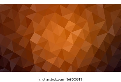 Dark orange polygonal illustration, which consist of triangles. Geometric background in Origami style with gradient. Triangular design for your business.